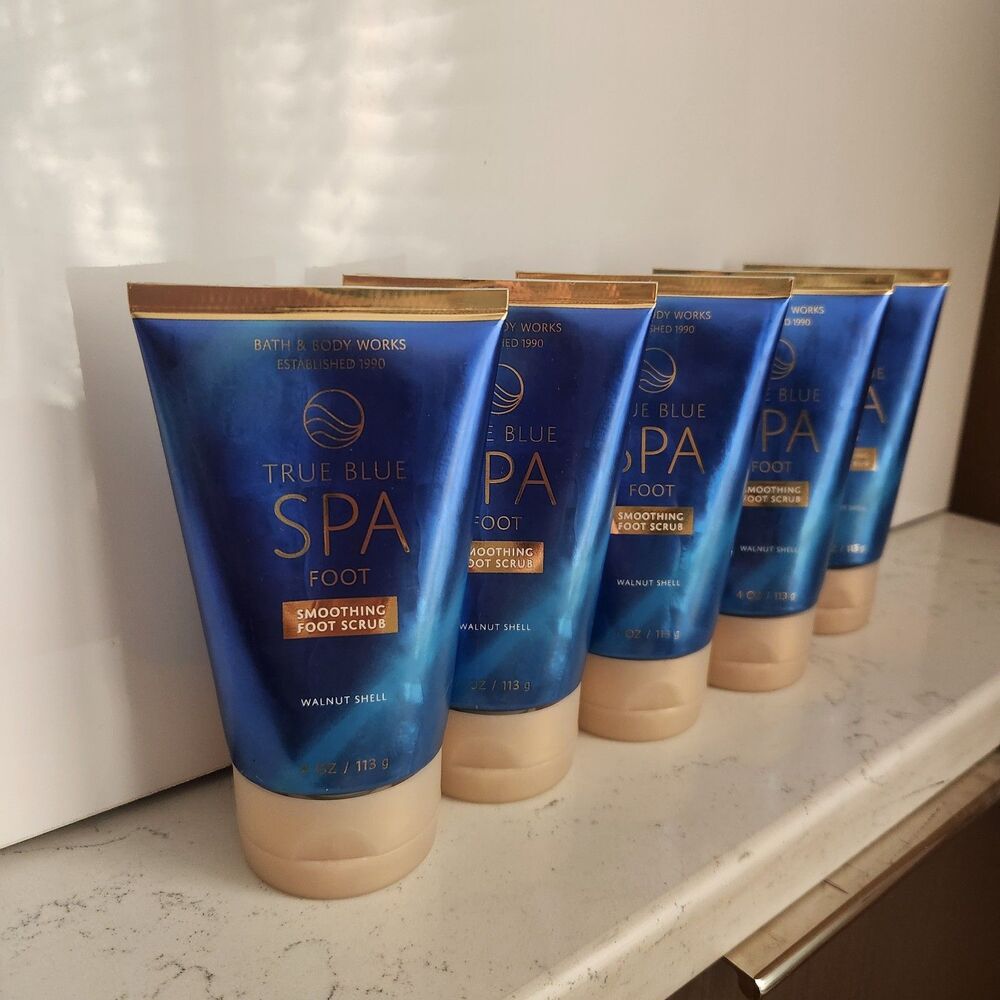 BBW True Blue Spa Foot 4oz Smoothing Foot Scrub, 5 Piece